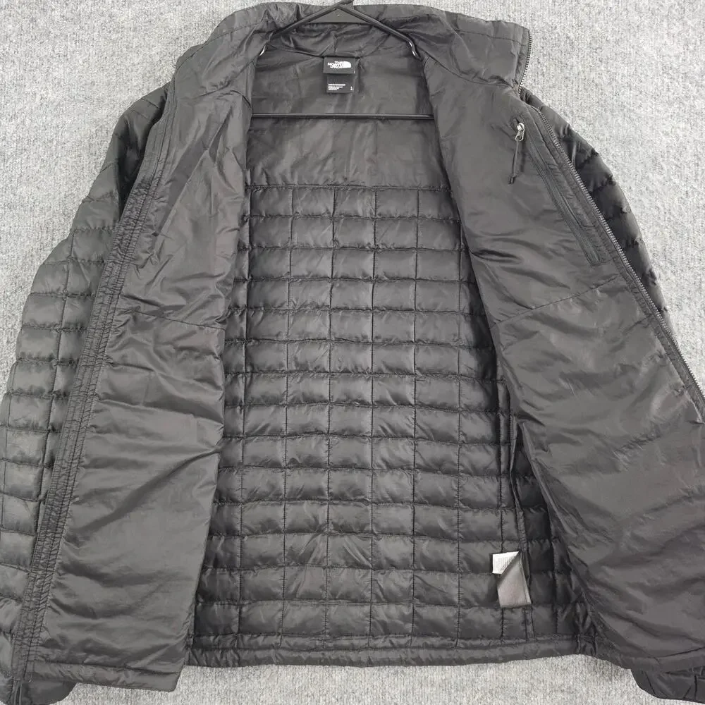 The North Face Jacket Men Large Black Eco ThermoBall Puffer Matte Outdoor Travel